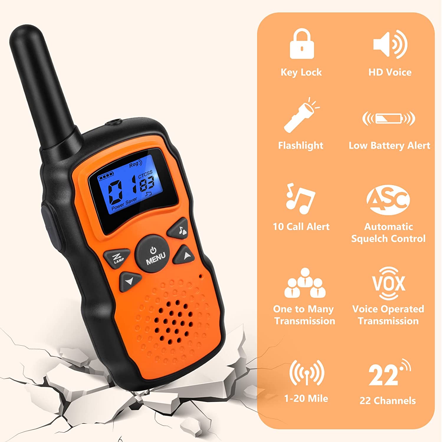 Wishouse Walkie Talkies for Adults Rechargeable Sets with Usb Chargers  4X3000mAh Batteries Lanyards,Family Walky Talky Handheld Way Radio Long  Range for Hiking Camping,Xmas Birthday Gi