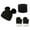 Black, variant on 1-3 Years Kids Winter Hat Warm Knit Thick Cap with Scarf Mittens Set for Girls Boys