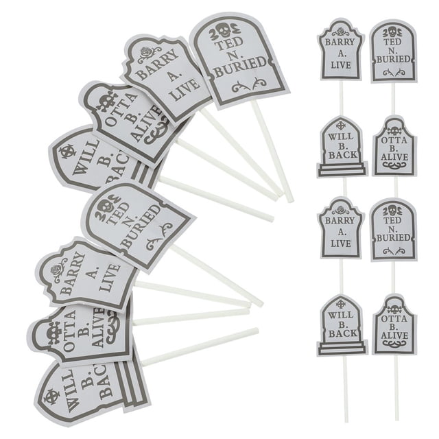 LEEYNEER 24 Pcs Fruit Picks Cake Decorating Toppers Insert Toothpicks for Teeth Wedding Decoration