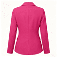 thumbnail image 4 of Women's Blazer Business Casual Lightweight Suit - Long Sleeve Slim Fit Work Office Jacket with Pockets Hot Pink M, 4 of 7