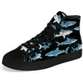 thumbnail image 5 of Aidianart Womens Shark High Top Canvas Sneakers High Top Shoes Size 8, 5 of 5
