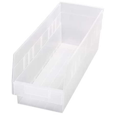 - Quantum Storage Systems 40 lb Capacity, Shelf Bin, Clear QSB204CL