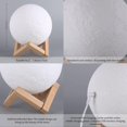 thumbnail image 4 of Lámpara de luna para dormitorio, luz de luna con impresión 3D, luz de noche de color variable, bola de luz de luna, interruptores táctiles y remotos, luz de noche recargable para decoración del hogar, 4 of 5