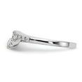 thumbnail image 3 of 14K White Gold Ring Band Wedding Diamond Round Contoured , Size 9, 3 of 7