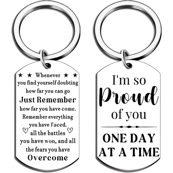 Sober Gifts Keychain Na Recovery Sobriety Gifts For Men Women Proud Of You Gifts Recovery I'm So Proud Of You