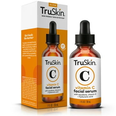 TruSkin Vitamin C Face Serum, Brightening & Anti-Aging with Squalane & Vitamin E, 1 fl oz