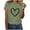 New2/Green, variant on Otvok Valentine'S Day Fashion Crewneck Short Sleeve T-Shirt Casual Loose Shirt for Women