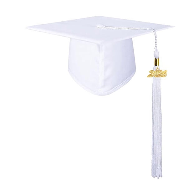 Gorro de graduación unisex mate con borla del año 2026, accesorio para adultos, ideal para la escuela secundaria, licenciatura y maestría.