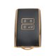 thumbnail image 1 of Funda de Llave de Auto de Silicona TPU Negra con Borde Dorado de Unique Bargains para Renault, Kangoo, Sandero, Twingo, Laguna, Kadjar - Funda de Control Remoto de 4 Botones, 1 of 6