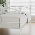 thumbnail image 3 of COZONY Twin Metal Daybed, Single Bed Frame with Arched Headboard, Living Room, Bedroom, Space-Saving, Max Load 350lbs, White, 3 of 4