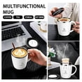 thumbnail image 6 of 16oz Double Wall Insulated Stainless Steel Airtight Coffee Mug with Handle, Splash Lid & Measurement Scale for Hot and Iced Coffee, Tea (White), 6 of 9