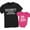 T-Shirt Black / Bodysuit Wow pink, variant on Big Brother & Little Sister Siblings Set Security for My Little Sister Shirts Toddler Kids T-Shirt Black 4T / Baby Bodysuit Pink Newborn (0-3M)