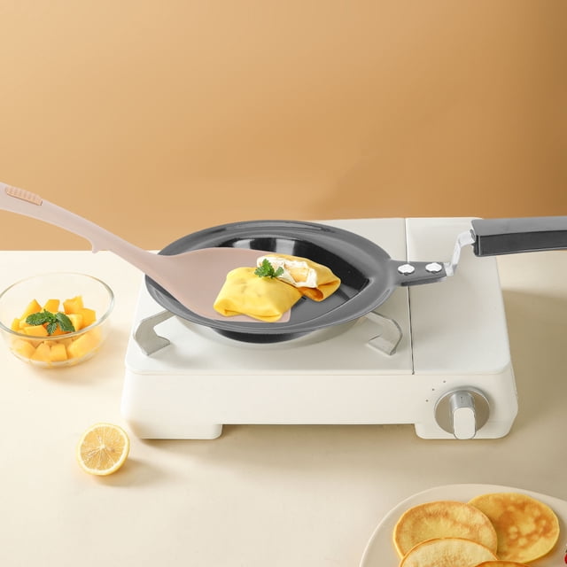 DEEPCRAFF Para Sartén De Silicona No Rasguña Con Mango Y Color Beige