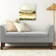 thumbnail image 4 of Awonde Armed Storage  for Bedroom Entryway Living Room Upholstered Tufted Ottoman  Gray, 4 of 7