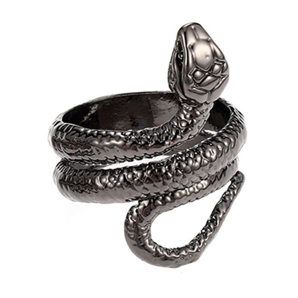 Anillos de tamaño ajustable, anillo de amistad de tendencia, accesorios Unisex, suministro de joyería de aleación, adornos de ropa de Ropa, zapatos y accesorios Miscelánea Aros Dobles/Negro Minnieouse AP010677-03B