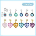 thumbnail image 2 of 12 colgantes de collar para gato, perro, corazón, aleación de esmalte, colgantes de collar para mascota, accesorio con clip., 2 of 9