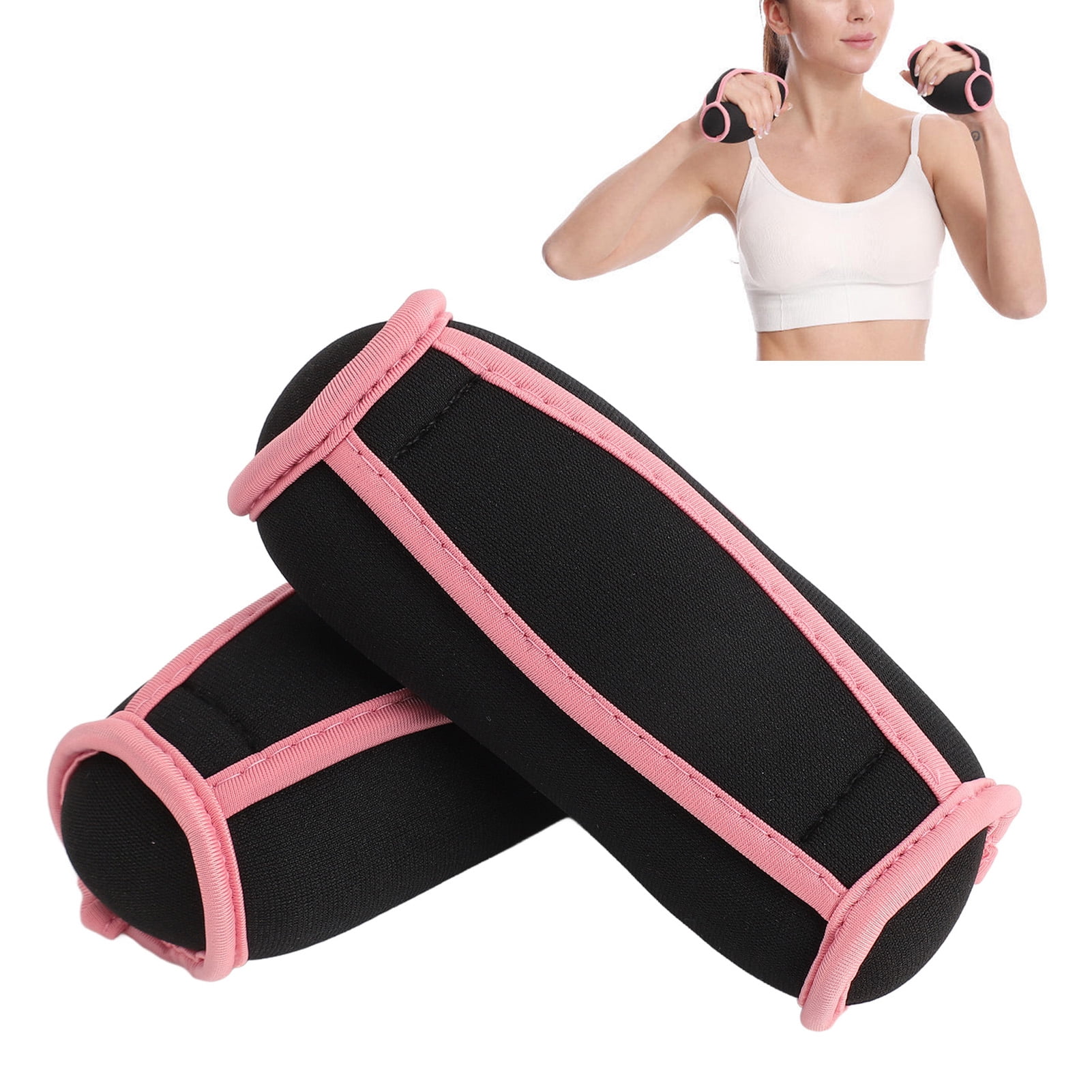 YAHHU Pair of Hand Weights Set 1LB Soft Dumbbells for Men Women Running Fitness Strength Training, Comfort Grip