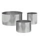 thumbnail image 1 of Molde de 3 anillos de mousse de acero inoxidable para hornear, herramienta redonda para decorar pasteles, ideal para repostería y galletas, 1 of 7