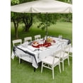 thumbnail image 4 of Outdoor Tablecloth with Umbrella Hole for Patio/Picnic/Party/Camping, Black White Botanical Waterproof Table Cloth Rectangle Table Cover Washable, Red Moon Ink Wash Art (52"x 70"), 4 of 8
