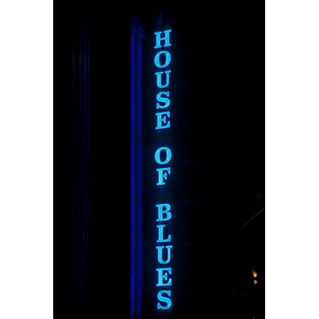 House of Blues Neon Sign, Chicago, Illinois Print Wall