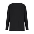 thumbnail image 4 of YUGYXL Women's Fall Long Sleeve Tops Casual Loose V Neck Tunic Tee Shirts with Pocket Black L, 4 of 5