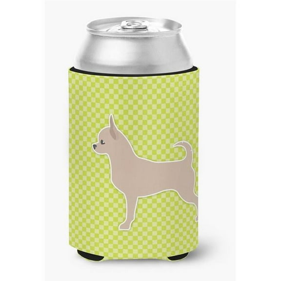 Chihuahua Checkerboard Green Can or Bottle Hugger