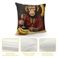 thumbnail image 4 of Orinice Monkey Bananas Graphic Decorative Cushion Throw Pillow Cover for Home Living Room Sofa, 1PC 18x18in, 4 of 5