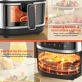 thumbnail image 4 of Air Fryers, 7.5 QT 8-in-1 Oilless Air Fryer Oven with Visible Cooking Window, One-Touch Screen, Nonstick and Dishwasher-Safe Basket, Customized Temp/Time, Including Air Fryer Paper Liners 50PCS,Silve, 4 of 7