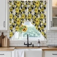 thumbnail image 6 of Farmhouse Daisy Swag Valances for Windows, Kitchen Window Curtains Over Sink, Spring Watercolor Yellow White Floral Window Treatment Curtains for Living Room/Bedroom Curtains 2 Panel Sets 36"x45", 6 of 8