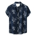 thumbnail image 2 of Aoochasliy Summer Clothes Mens Shirts Casual Hawaii Print Turndown Short Sleeve Button Closure Shirt Blouse, 2 of 9