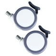 thumbnail image 1 of 2.5-Inch Industrial Swivel Casters with Brake, 30kg Load Capacity, Silent & Durable PVC Wheels, Steel Pin Brake Design, M8 Threaded Rod, for Toolboxes & Carts (Set of 2), 1 of 6