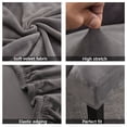 thumbnail image 2 of Velvet Armless Wingback Chair Cover,Stretch Sloping Side Armchair Cover Removable Washable Anti-Dust Reusable Soft Accent Chair Slipcover for Dining Room Banquet Kitchen Decor-6 Pcs-light grey, 2 of 8