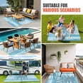 thumbnail image 3 of Blue Palm Tree Outdoor Rug for Patio/Deck/Porch, Non-Slip Large Area Rug 5 x 8 Ft, Coastal Tropical Trees Vintage Summer Indoor Outdoor Rugs Washable Area Rugs, Reversible Camping Rug Carpet Runner, 3 of 8