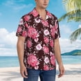 thumbnail image 5 of Goofa Rose Flowers Hawaiian Shirt for Men, Unisex Summer Beach Casual Short Sleeve Button Down Shirts,Aloha Tropical Floral print shirt-Medium, 5 of 9