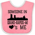 thumbnail image 3 of Inktastic Grand Rapids Michigan Someone Loves Me Boys or Girls Baby Bib, 3 of 4