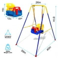 thumbnail image 6 of G TALECO GEAR 3-in-1 Toddler Swing Sets for Backyard, Comfy Baby Swing Outdoor Indoor, Kids Swing with Metal Stand, Blue, 6 of 7