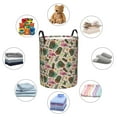 thumbnail image 4 of Balery Tropical Mask Flamingo Cesta de ropa redonda con asas, impermeable, independiente, para ropa, juguetes, dormitorio y familia-Medium, 4 of 6