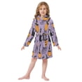 thumbnail image 6 of FORMRS Kids Bathrobe Unisex Hooded Robe Toddler Pajamas Sleepwear, Size 10-12T, Halloween Pumpkin, 6 of 7