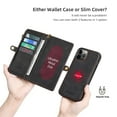 thumbnail image 5 of Wallet PU Portable Leather Phone Case For iPhone 6 6S 7 8 Plus X XS XR XSMax SE2020 11 12 13 14 Mini Pro ProMax, 5 of 5