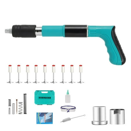 

ZOURIH Manual Mini Steel Nail 4 Gears Power Adjustable Wall Nail for Ceiling/Wire /Fixture Install Nail Shooting Machine Fastener Tools Fastening Nail Home Decor