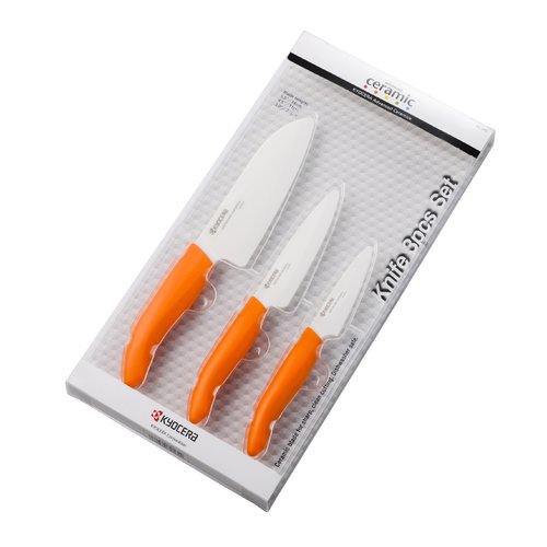 Kyocera Advanced Ceramic Revolution 3 Piece Knife Set with 5.5" Santoku