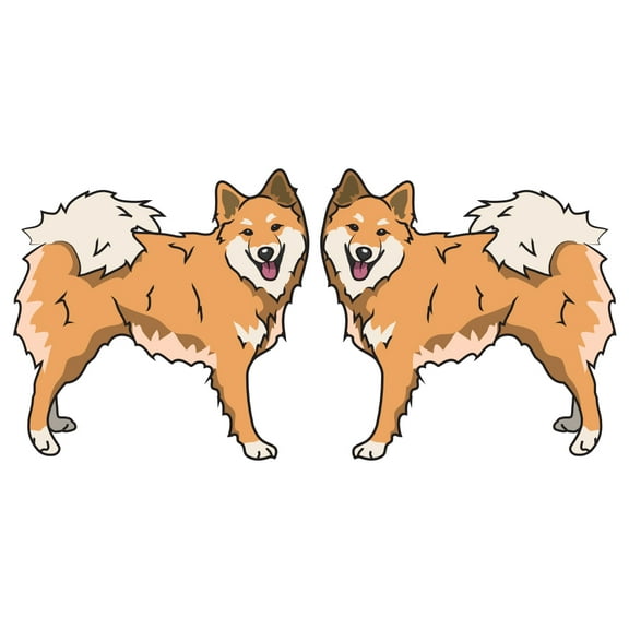 Icelandic Sheepdog Decal | Indoor/Outdoor | Dog Lover Super Cute Sticker for SUV Windows, Dorm Rooms, Bedroom, Offices | SignMission personalized gift | 2 Pack of 6"