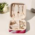 thumbnail image 6 of Flamingo Square Travel Jewelry Box Earring Necklace Bracelet Holder Organizer Stand Display Case Decorative Storage Box, 6 of 6