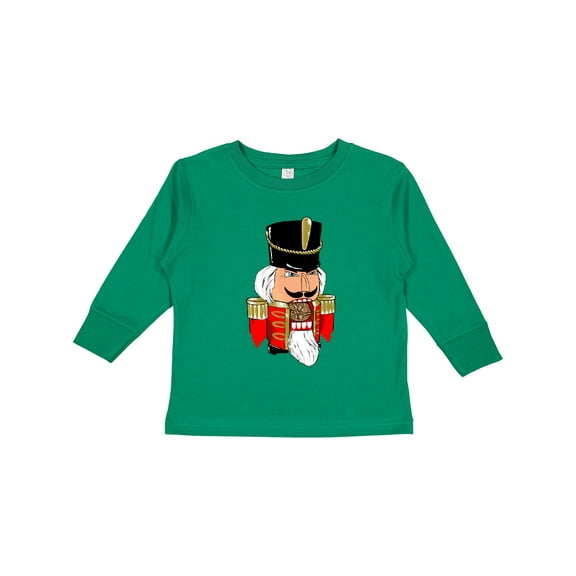 Inktastic Christmas Nutcracker in Red Boys or Girls Long Sleeve Toddler T-Shirt
