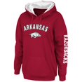 thumbnail image 2 of Women's Colosseum Crimson Arkansas Razorbacks Loud and Proud Pullover Hoodie, 2 of 3