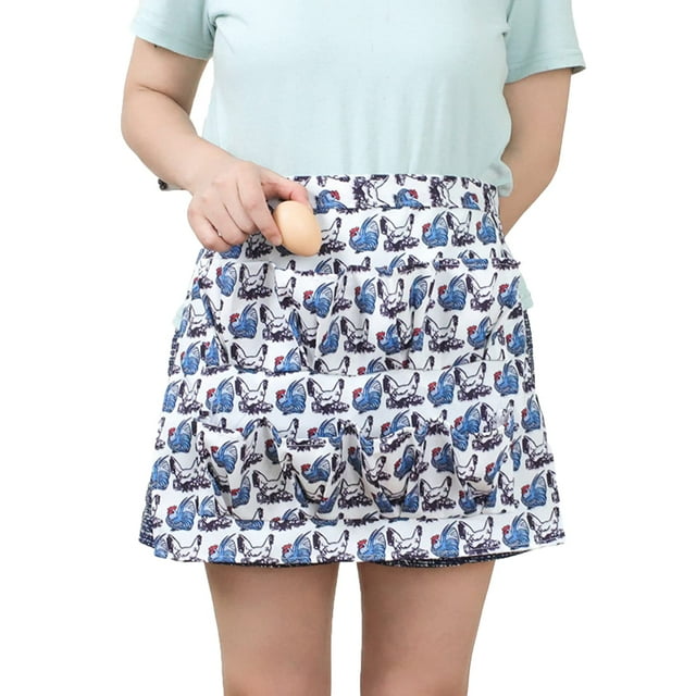 Delantal para huevos frescos, Delantal para recoger huevos, Delantal para huevos de gallina para mujeres, Delantal con soporte para cestas de huevos, 1 unidad