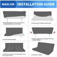 thumbnail image 7 of Stretch Jacquard Futon Cover with Elastic Bottom - Soft Sofa Bed Protector, Machine Washable, 7 of 7