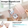 thumbnail image 6 of ELEHOLD for iPhone 16 Plus Case,Compatible with Mag Safe Accessories, Luxury Business 2 in 1 Detachable Flip Walle PU Leather Clear Soft TPU Back Folio Case+Camera Lens Protector,Rosegold, 6 of 11