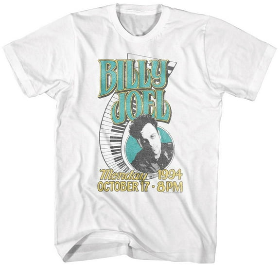 Billy Joel 94 White Adult T-Shirt