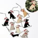 thumbnail image 5 of Widget Mascota Perro Árbol de Navidad Colgantes Adorno Colgante de madera Signo de perro Feliz Navidad Árbol de Navidad Decoraciones colgantes DIY Adornos de fiesta de Navidad Abanopi Widget, 5 of 7